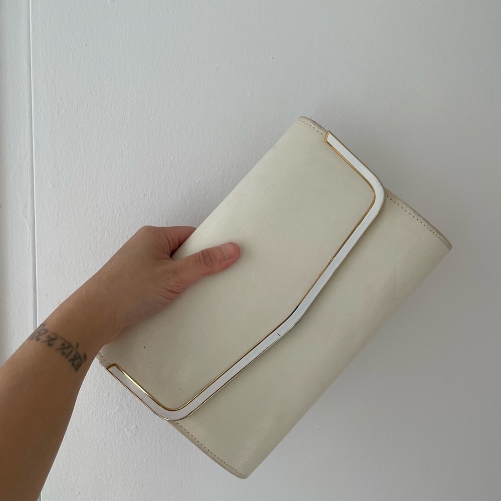 Jessica Cream Clutch / Shoulder Bag